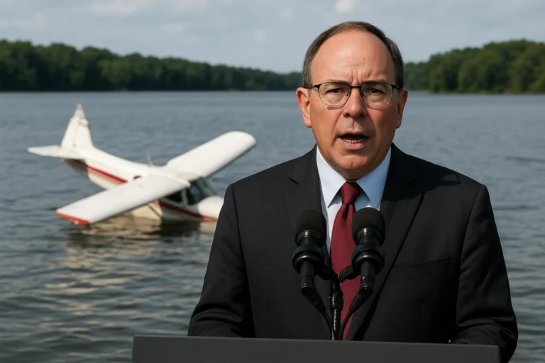 Avião do deputado Tom Tiffany afunda após pouso de emergência em lago de Wisconsin; ele nada até a margem