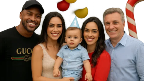 Bento, filho de Thiaguinho e Carol Peixinho, completa 1 ano em festa com Neymar, Bruna Biancardi e Luciano Huck