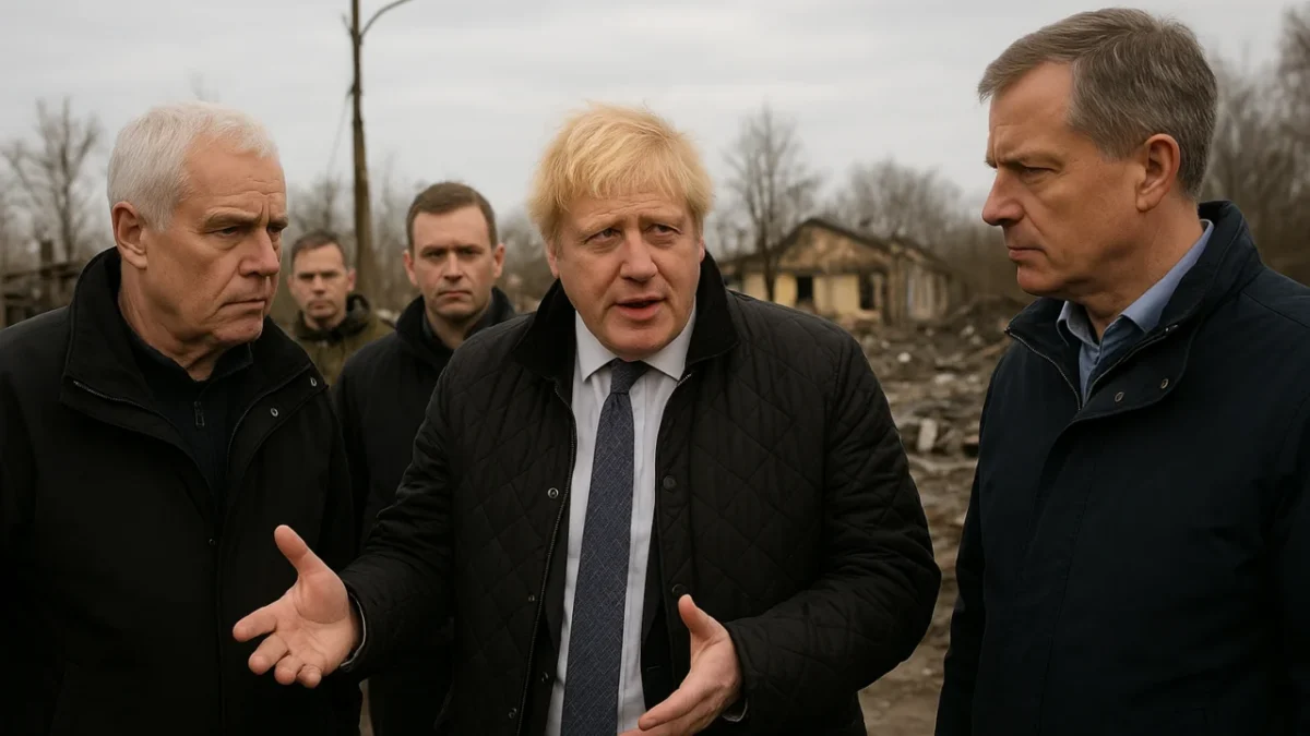 Ex-chefe da CIA e Boris Johnson passaram por estação atingida por drone russo na fronteira Polônia‑Ucrânia