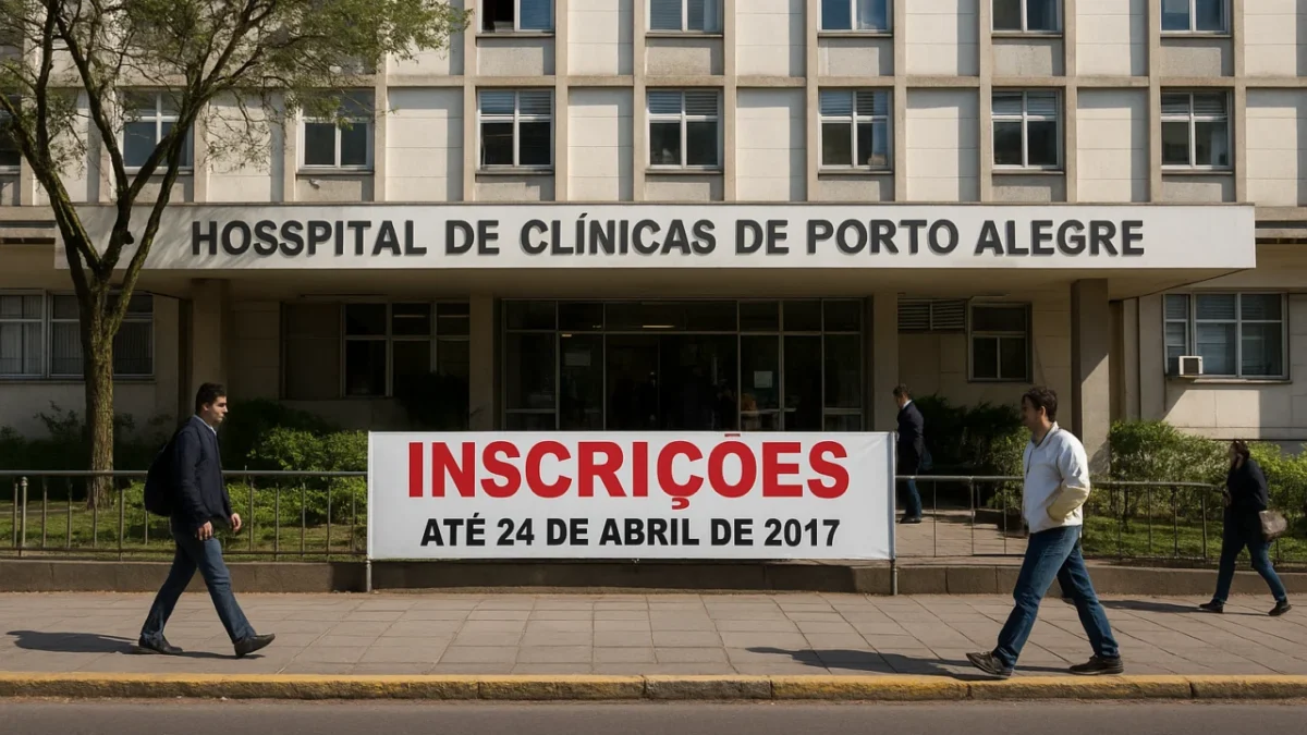 Hospital de Clínicas de Porto Alegre abre inscrições para processo seletivo com prazo até 24 de abril de 2017