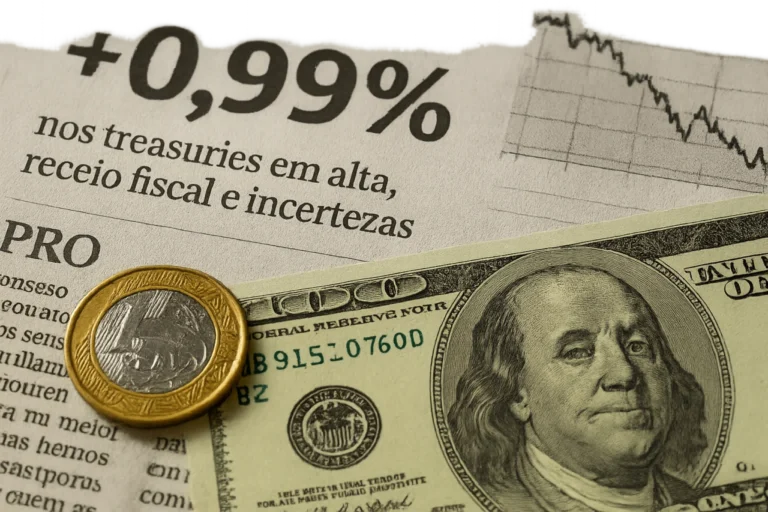 Ibovespa cai 0,99% com Treasuries em alta, receio fiscal e incertezas eleitorais; dólar chega a R$5,19
