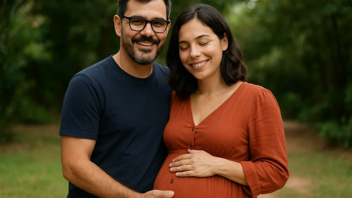 Juliano Cazarré e esposa anunciam sétima gravidez; bebê tem previsão de chegada em fevereiro