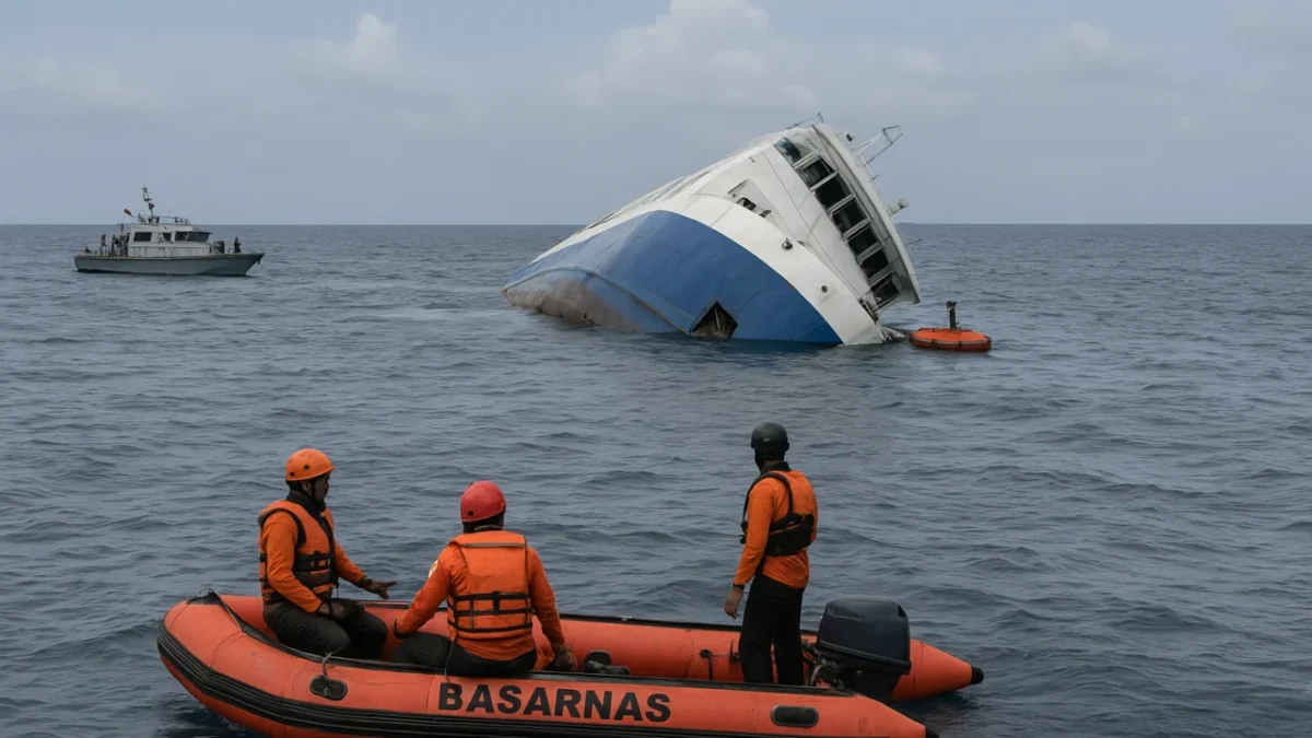 Mais de 125 pessoas desaparecem após balsa Virgo Transport 8 afundar no Mar de Java