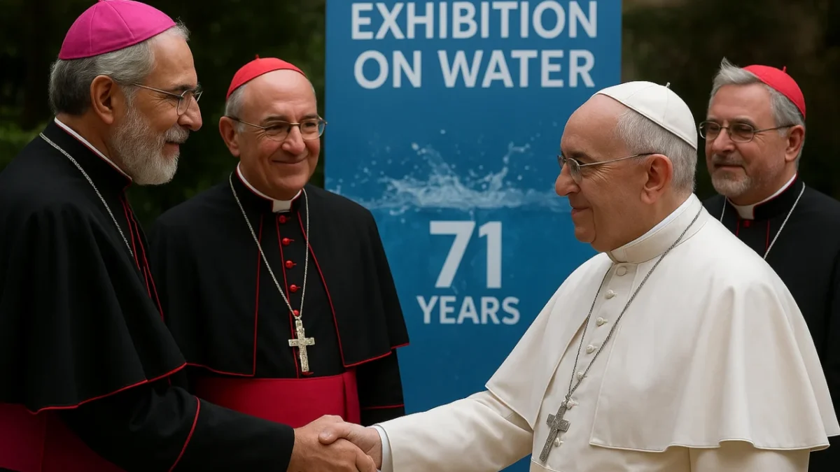 Papa Leão XIV inaugura exposição sobre água no Vaticano ao comemorar 71 anos