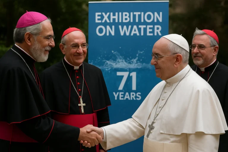 Papa Leão XIV inaugura exposição sobre água no Vaticano ao comemorar 71 anos