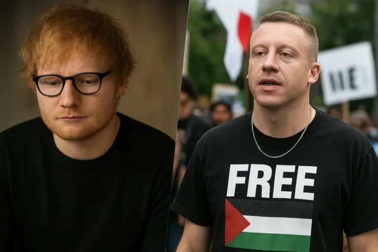 Shows de Ed Sheeran são cancelados nos EUA; Macklemore anuncia turnê 'Free/Palestina Livre' após ser afastado