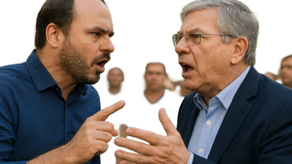 Troca de farpas entre Carlos Bolsonaro e Esperidião Amin esquenta disputa pelo Senado em Santa Catarina
