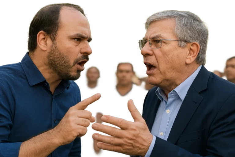 Troca de farpas entre Carlos Bolsonaro e Esperidião Amin esquenta disputa pelo Senado em Santa Catarina