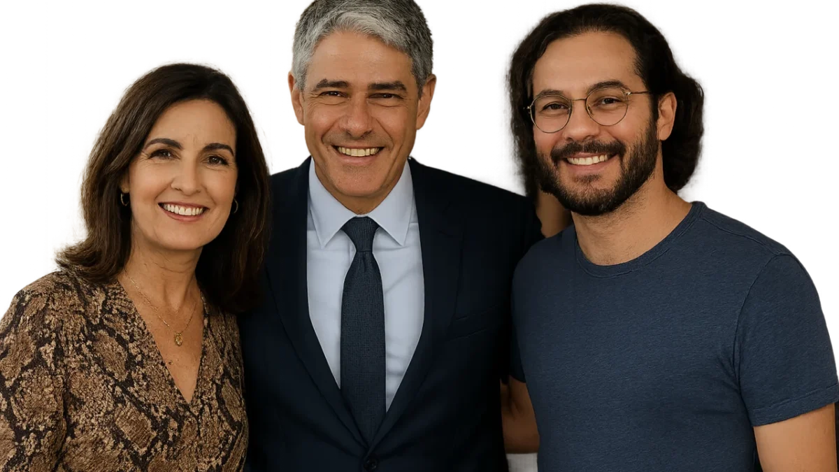 Túlio Gadêlha compartilha foto de Fátima Bernardes ao lado de William Bonner e legenda gera repercussão
