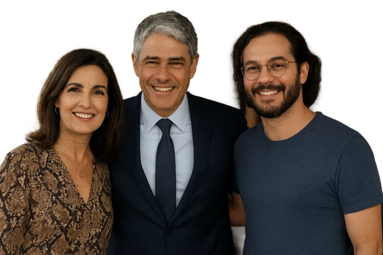 Túlio Gadêlha compartilha foto de Fátima Bernardes ao lado de William Bonner e legenda gera repercussão