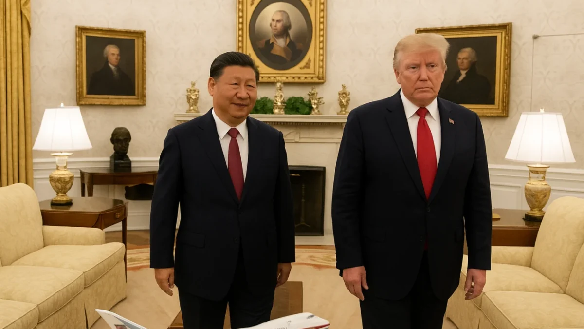 Xi Jinping deixa a Casa Branca após encontro com Trump em 24 de setembro; jantar de Estado será realizado à noite