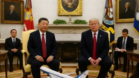 Xi Jinping deixa a Casa Branca após encontro com Trump em Washington; os líderes se reunirão novamente à noite