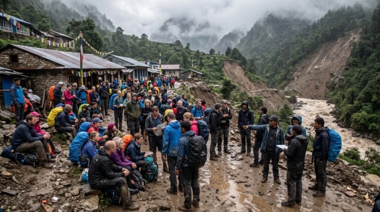Enchente no Nepal deixa mais de 100 turistas estrangeiros ilhados em rotas de montanha