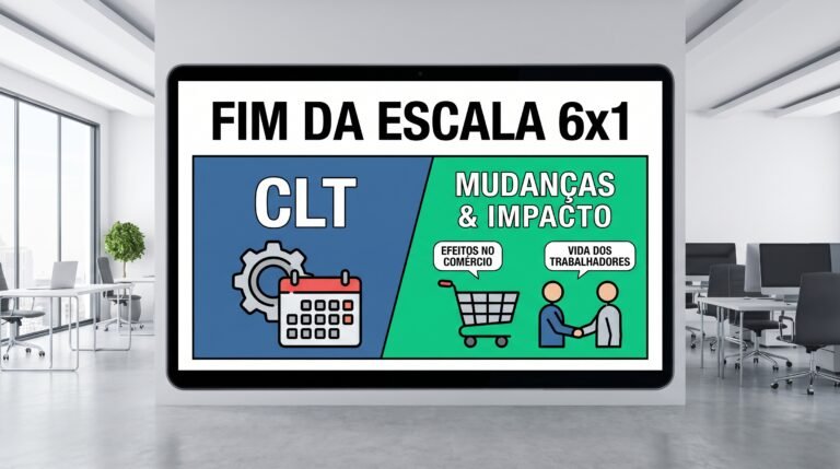 Fim da escala 6x1 entenda as principais mudanças na CLT, os reflexos para o comércio e o impacto direto na vida dos trabalhadores brasileiros hoje