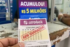 Lotofácil acumula em R$ 5 milhões de reais após concurso 3813 não ter acertadores das quinze dezenas