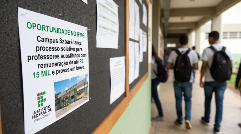 Oportunidade no IFMG campus Sabará lança processo seletivo para professores substitutos com remuneração de até 15 mil reais e provas em breve