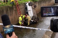 Tragédia em Contagem na Grande BH Policial civil aposentado de 82 anos morre após perder o controle do carro e cair em córrego na manhã desta segunda-feira