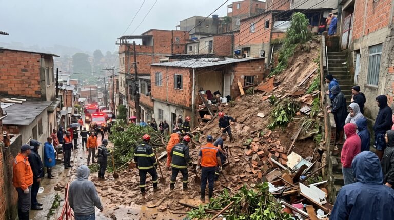 Tragédia na Zona Norte de SP moradora da Brasilândia perde a vida após casa ser atingida por forte deslizamento de terra durante tempestade