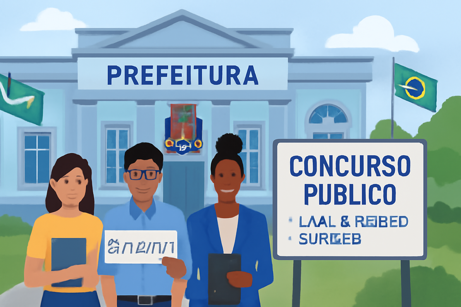 Capa 16:9 sem textos: prefeitura queimados abre concurso, retrata Queimados e vagas públicas.