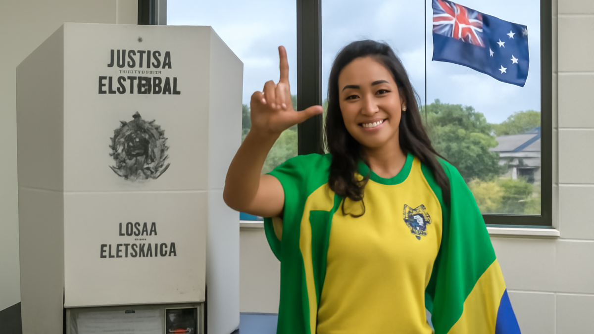 Eleições 2026: Brasileira faz o gesto do L ao votar na Nova Zelândia e marca a abertura das urnas no exterior com repercussão nas redes sociais