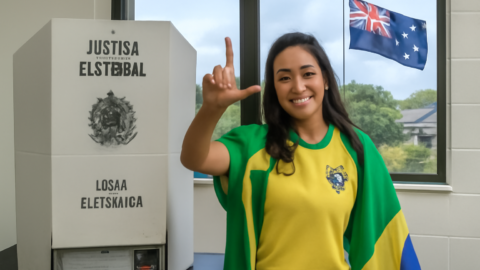 Eleições 2026: Brasileira faz o gesto do L ao votar na Nova Zelândia e marca a abertura das urnas no exterior com repercussão nas redes sociais