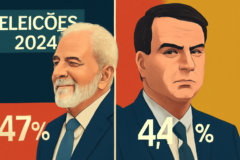 capa 16:9 para eleições 2024 pesquisa atlas, Lula líder com 47% e Flávio Bolsonaro com 44,1%