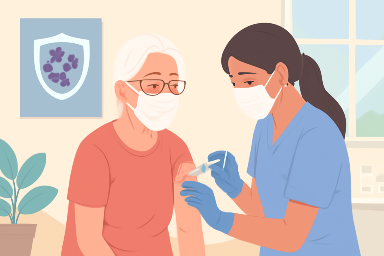 Capa ilustrativa: maceió amplia vacinação contra a doença pneumocócica para idosos a partir de 85 anos, prevenção de complicações graves.