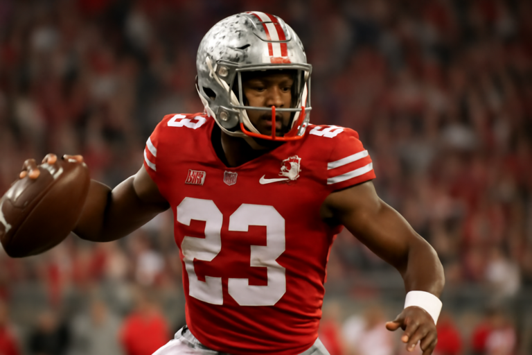 Imagem de capa horizontal 16:9 destacando jeremiah smith faz história no Ohio State e a disputa pelo Heisman.