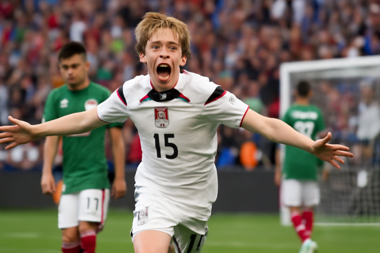 cavan sullivan faz história: retrato do artilheiro mais jovem dos EUA na vitória sobre o México.