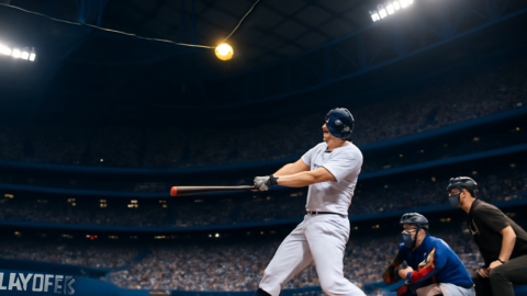 Rebatida bizarra bate em cabo de teto e decide jogo emocionante nos playoffs da liga de beisebol com lance histórico