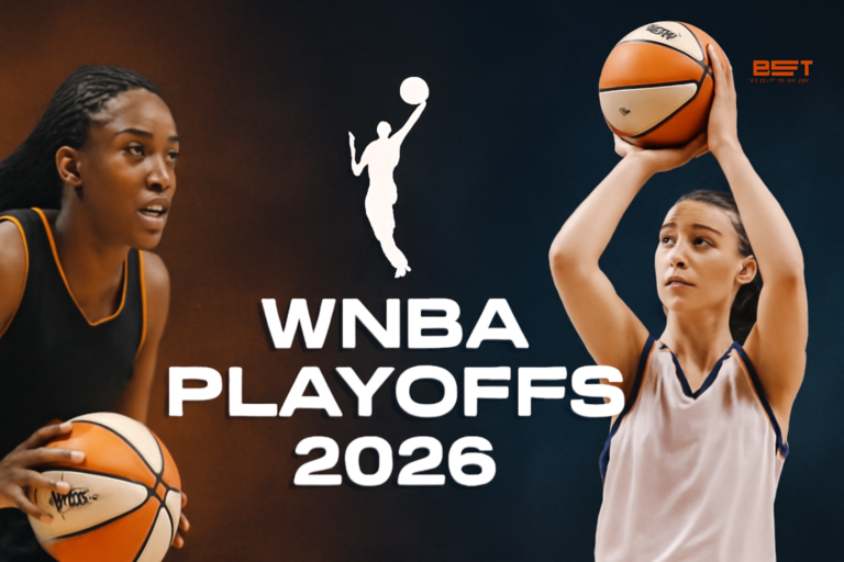 Capa ilustrativa para wnba playoffs 2026 guia, destacando as semifinais e previsão de especialistas