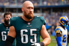 Capa 16:9 sem textos, ilustrando philadelphia eagles sofrem baixa com Lane Johnson ausente contra Rams