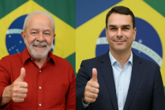 Imagem de capa horizontal sem textos, representando eleições presidente república tem disputa entre Lula e Flávio no segundo turno