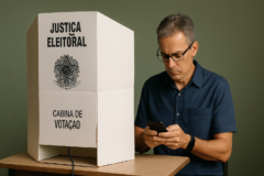 tribunal regional eleitoral minas: capa abstrata sobre investigação de uso de celular por Romeu Zema na votação