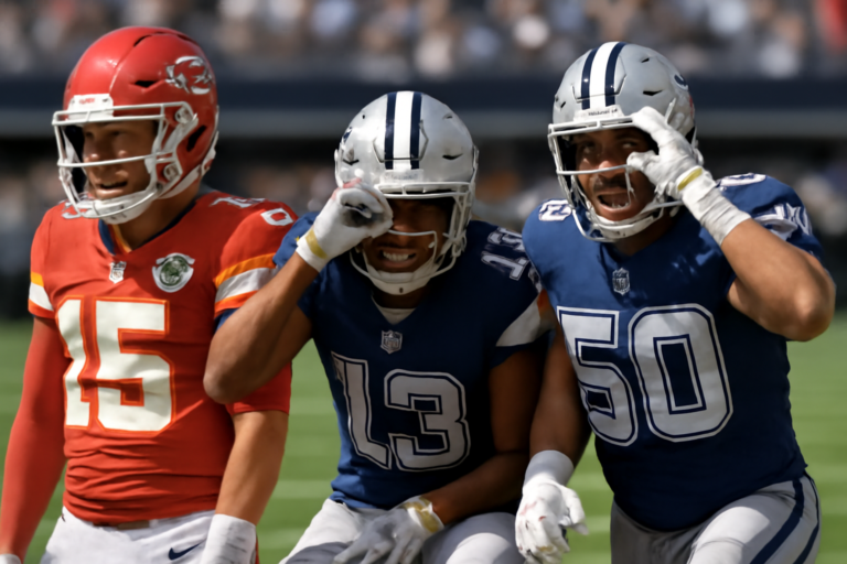 Capa horizontal 16:9 sem textos: zueiras texanas cowboys lideram provocações criativas da Semana 4 da NFL