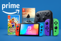 amazon inicia mega oferta — capa horizontal 16:9 sem textos, destacando descontos para Nintendo Switch 2 e consoles.