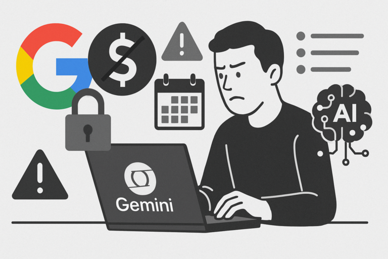 google limita plano gratuito: capa conceitual sobre Gemini, novas cotas e regras de IA avançada