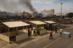 Capa 16:9 sem textos mostrando ceagesp constrói estrutura provisória para comerciantes atingidos por incêndio em SP