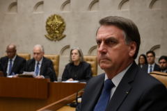 Imagem de capa horizontal 16:9 representando stf define que julgamento sobre revisão da condenação de Jair Bolsonaro ficar para depois das eleições municipais para evitar interferência política