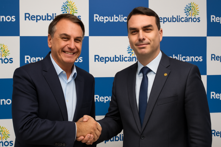 Capa horizontal 16:9 sem textos escritos, representando republicanos confirma apoio flávio