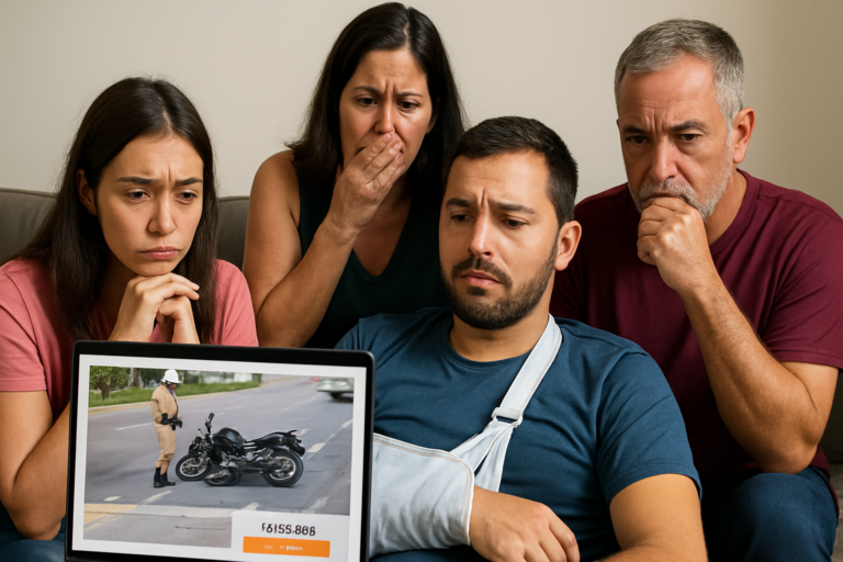família motociclista atingido pm em Belo Horizonte: capa demonstra apoio à vakinha para custos médicos