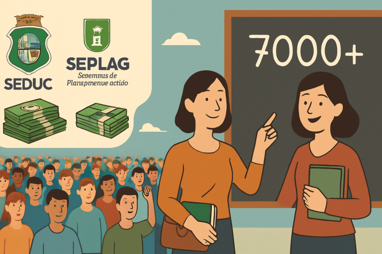 seduc seplag ceará lançam: capa 16:9 sem textos, retratando educação, governo e oportunidades para docentes