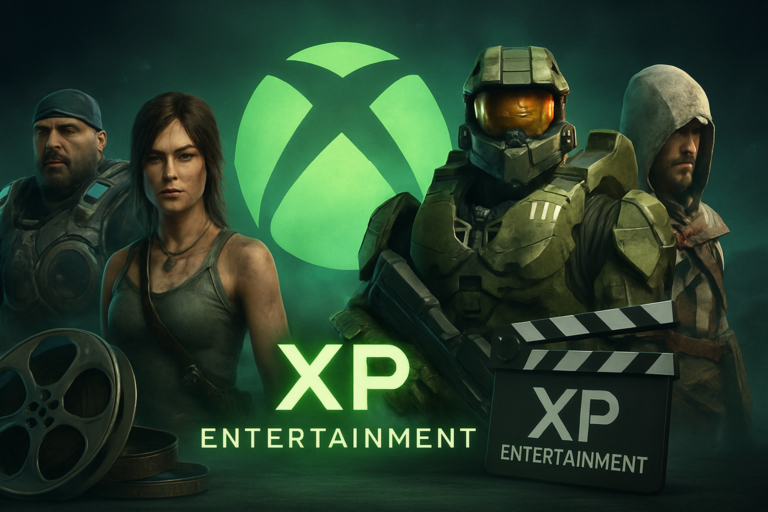 Capa horizontal 16:9 representando xbox anuncia nova divisão XP Entertainment para produzir filmes e séries globais de videogames.
