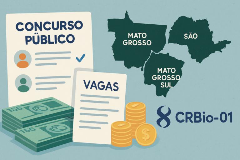 crbio 01 abre concurso: capa horizontal 16:9, sem textos, mostrando vagas para níveis médio e superior.