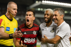 revolta flamengo arbitragem anderson retrata tensão entre torcedores e encontro com jogadores do Santos