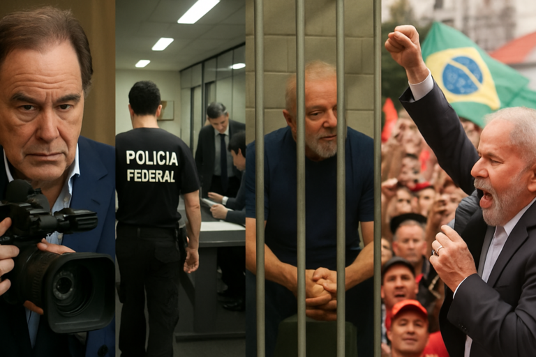 trailer filme lula dirigido — capa horizontal com símbolos dos bastidores, prisão de 2018 e volta ao poder.