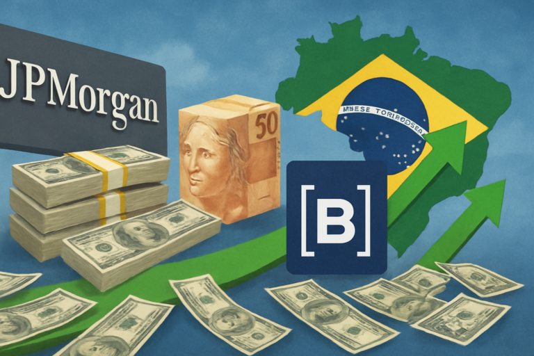Capa horizontal sem textos: representa o cenário descrito por jpmorgan aponta fluxo recorde de estrangeiros na B3