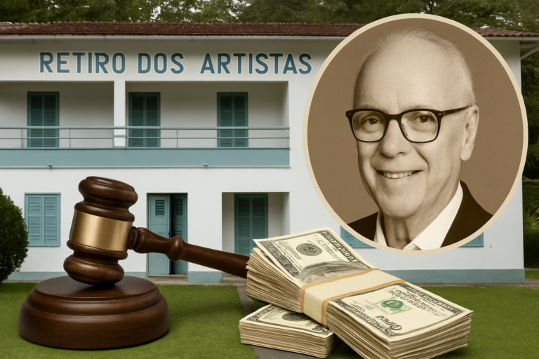 Capa horizontal 16:9 sem textos: herança ney latorraca é tema principal, Retiro dos Artistas