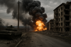 Imagem de capa ilustrando rússia ataca ucrânia bombas e consequências humanas após Trump suspender sanções ao diesel.