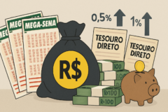 Imagem de capa 16:9 sem textos; retrata mega sena acumula r com bolão de 112 milhões e curiosidade sobre poupança.